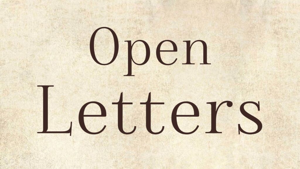 open letters tirtha