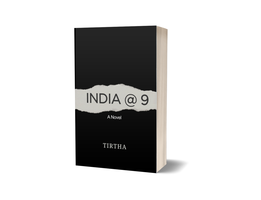 india @ 9 novel (temporary cover) tirtha png